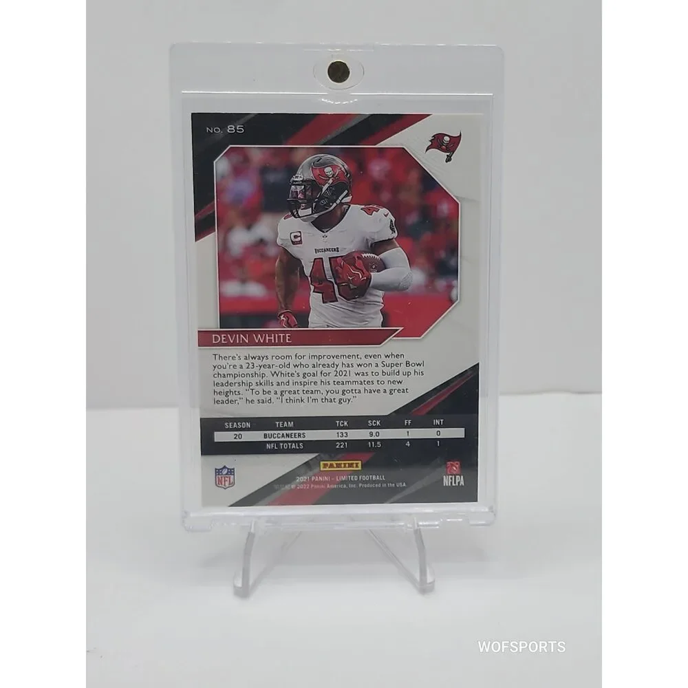 2021 Panini Limited 5/10 Devin White #85 Tampa Bay Buccaneers
